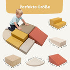IGLU SOFT PLAY Corner Climber 5 pcs Softbausteine Riesenbausteine Schaumstoffbausteine Großbausteine (Pastel Autumn)