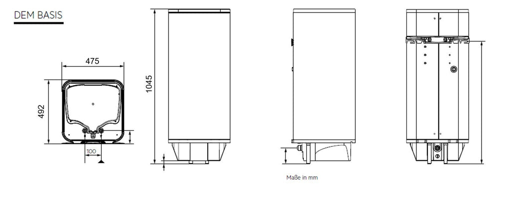 AEG Wandspeicher DEM 100 Basis, Warmwasserboiler 100 Liter, stufenlose Temperaturwahl, Schnellaufheiztaste, 230 V mit Stecker, VDE geprüft, 234199