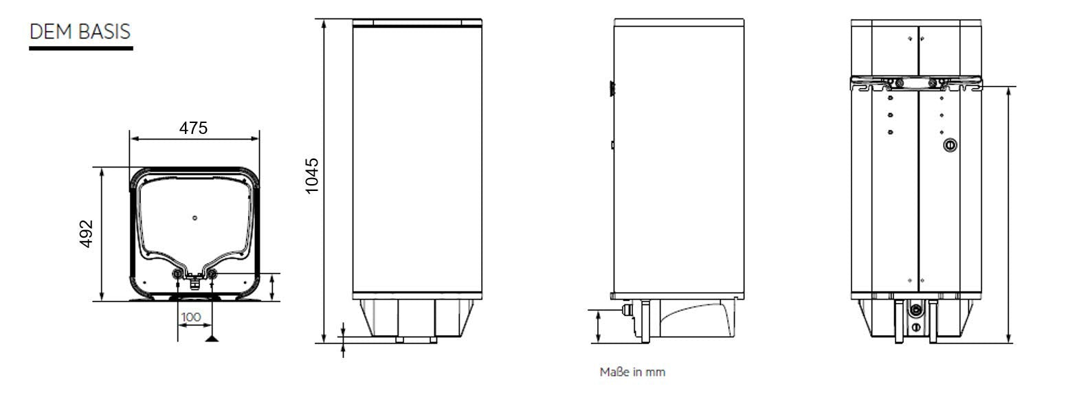 AEG Wandspeicher DEM 100 Basis, Warmwasserboiler 100 Liter, stufenlose Temperaturwahl, Schnellaufheiztaste, 230 V mit Stecker, VDE geprüft, 234199