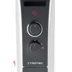 TROTEC Ölradiator TRH 22 E – 2.400 W, 3 Heizstufen, Turbogebläse mit PTC-Heizelement, Thermostat, Frostwächter-Funktion, Überhitzungs- & Kippschutz, mobil