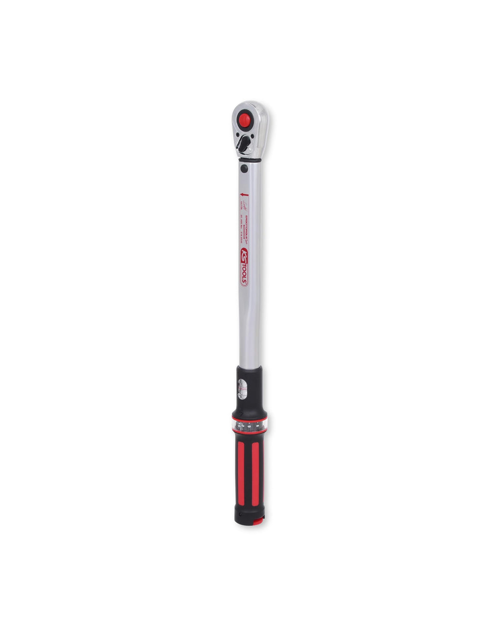 KS Tools 516.6542 1/2" ERGOTORQUEprecision Ratschen-Drehmomentschlüssel, 40-200Nm, Auslösegenauigkeit +/- 3%, für kontrollierten Rechtsanzug, 36-Zahn Ratschenmechanismus, rot