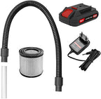 Güde 58580 Akku Aschesauger AS 18-201-05 (18V, max. Unterdruck: 80 mbar, Schlauchlänge: 1 m, Behältervolumen: 15 l, Schlauchdurchmesser: 30 mm, inkl. HEPA-Filter und 2,0 Ah Akkupack mit Ladegerät)