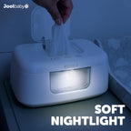 TinyBums Baby-Feuchttuchwärmer & Spender mit LED-Wechsellicht & Ein-/Aus-Schalter (Weiß) - Jool Baby