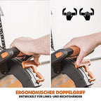 Evolution Doppelgehrungssäge Schiebe-Kapp- und Gehrungssäge R255SMS-DB+ | 2000 W, 300 mm Gleitfunktionalität, Schrägschnitt, Gehrungswinkeln | Ø 255 mm HM / TCT Sägeblatt für Multimaterialschnitt