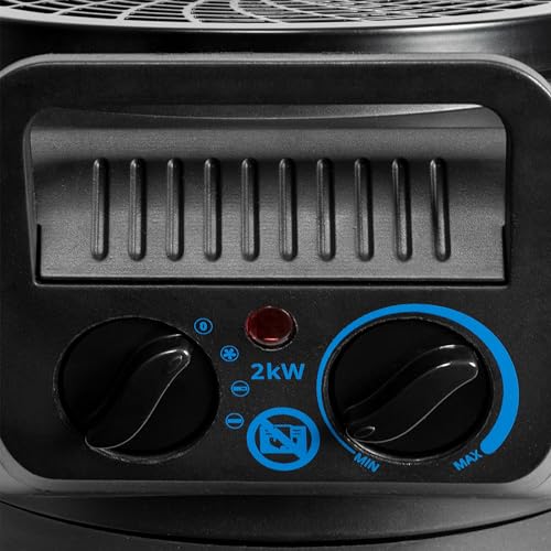 Güde Elektroheizer GEH 2000 P (2000 W, TÜV/GS, Heizstufen 1000/2000 W, Ventilatorfunktion, Gebläseleistung 197 m³/h, PTC-Keramik Heizelement, stufenloser Thermostat, Überhitzungsschutz, Tragegriff)