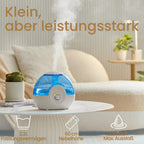 raydrop Luftbefeuchter 2,2L für Schlafzimmer, Flüsterleise 28dB Ultraschall-Luftbefeuchter, Leicht zu Reinigen, Automatische Abschaltung, 30 Std. Laufzeit, Nachtlicht (Blau)