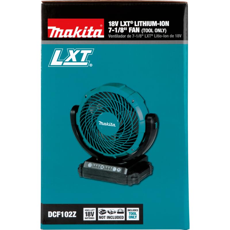 Makita DCF102Z Akku Lüfter 18 V (ohne Akku, ohne Ladegerät), Blau, 101