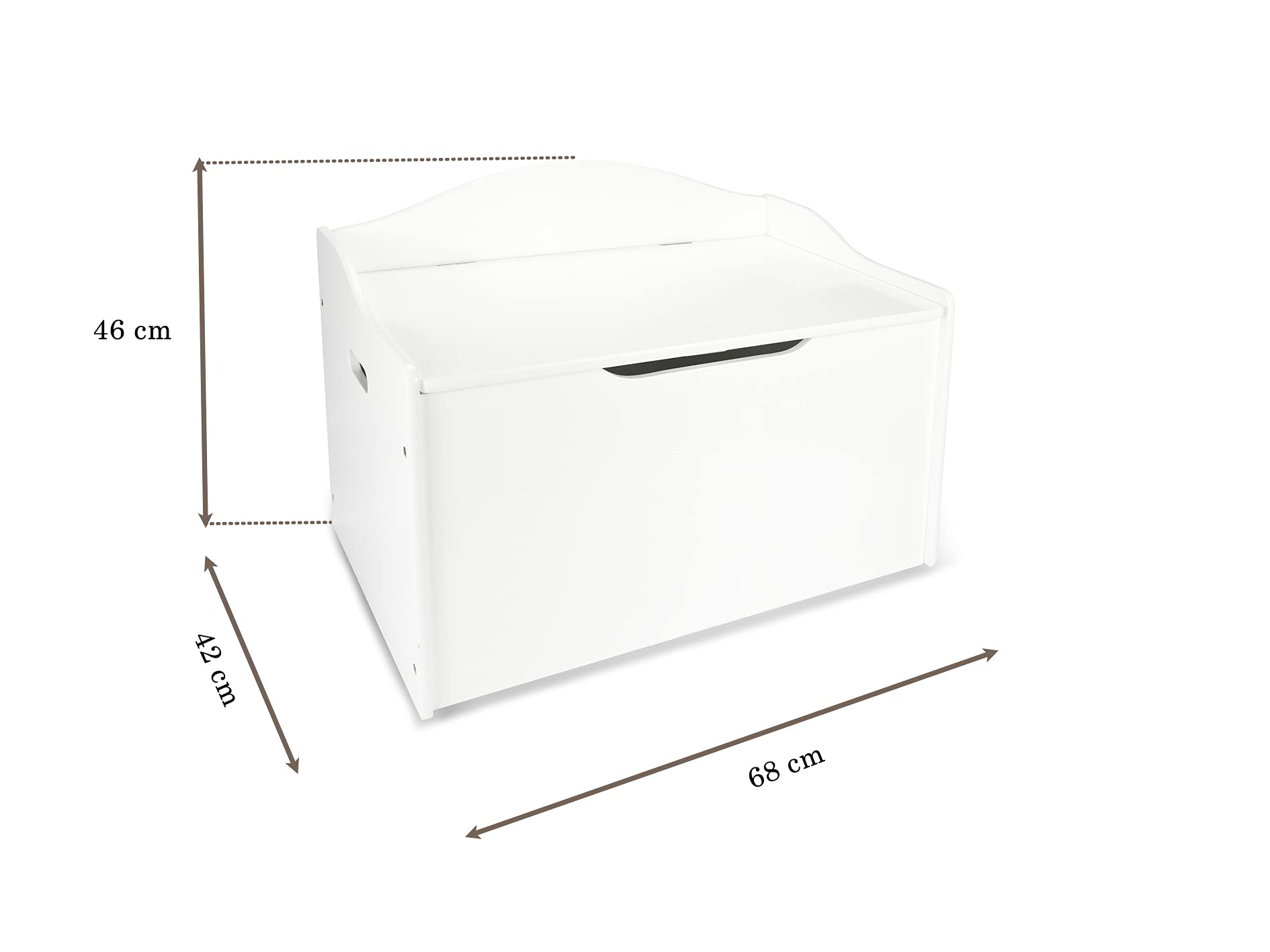 Leomark Kinderbank Hölzerne - Unicorn - Kindertruhenbank, Behälter für Spielzeug, Truhe für Kinderzimmer, Höhe: 46 cm