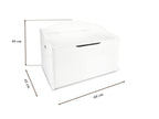 Leomark Kinderbank Hölzerne - UV-Druck: Rosa Einhorn - Kindertruhenbank, Behälter für Spielzeug, Truhe für Kinderzimmer, Höhe: 46 cm
