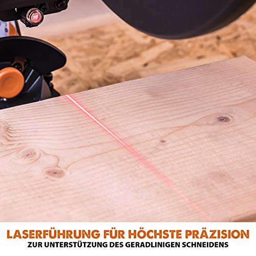 Evolution Doppelgehrungssäge Schiebe-Kapp- und Gehrungssäge R255SMS-DB+ | 2000 W, 300 mm Gleitfunktionalität, Schrägschnitt, Gehrungswinkeln | Ø 255 mm HM / TCT Sägeblatt für Multimaterialschnitt