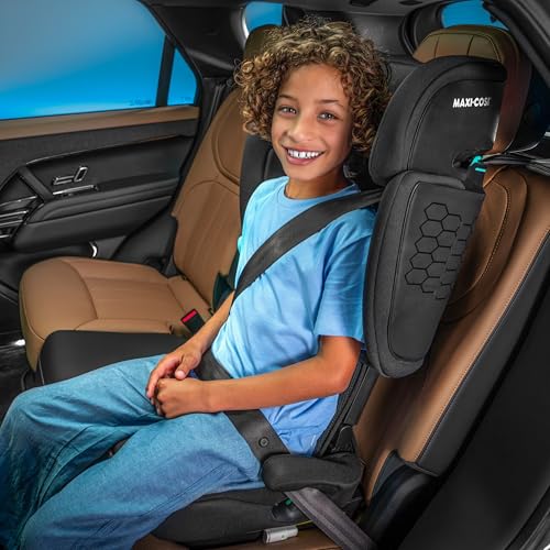 Maxi-Cosi Nomad XL Plus, Mitwachsender Kindersitz 9-36kg, 15 Monate - 12 Jahre, 76-150cm, Klappbarer Kinderautositz, Ultrakompakt & Leicht, G-CELL Seitenaufprallschutz, Reisetasche, Authentic Black