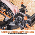 Evolution Doppelgehrungssäge Schiebe-Kapp- und Gehrungssäge R255SMS-DB+ | 2000 W, 300 mm Gleitfunktionalität, Schrägschnitt, Gehrungswinkeln | Ø 255 mm HM / TCT Sägeblatt für Multimaterialschnitt