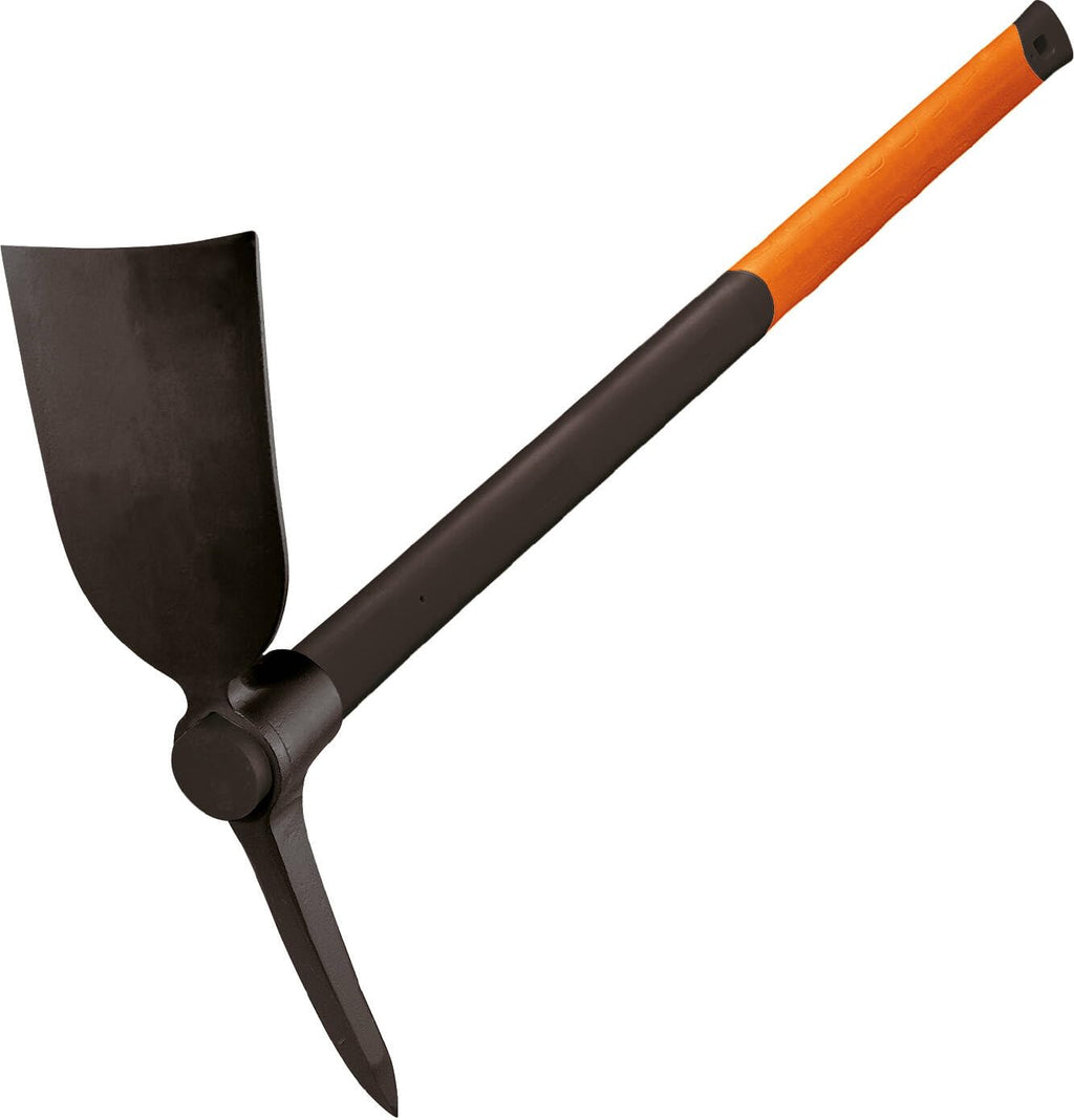 Fiskars Spitz- und Breithacke, Länge: 90 cm, Gewicht 3 kg, Karbonstahl-Kopf/Glasfaserverstärkter Kunststoff-Griff, Schwarz/Orange, 1002209