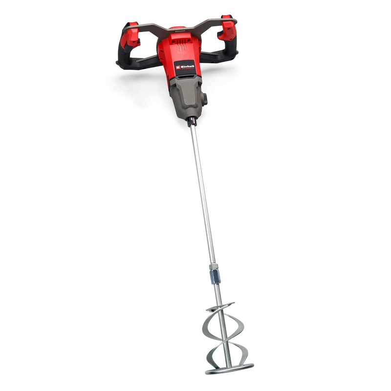 Einhell Farb-Mörtelrührer TP-MX 1700-2 CE (1700 W, M14 Rühreraufnahme, Drehzahlelektronik, 2-Gang-Getriebe, Softstart, inkl. Ø 120 mm Rührer & Maulschlüssel)