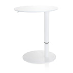 hjh OFFICE 830055 Stehtisch höhenverstellbar Stand III Weiß Beistelltisch Pult mit Gasfeder, Höhe bis 104,5 cm