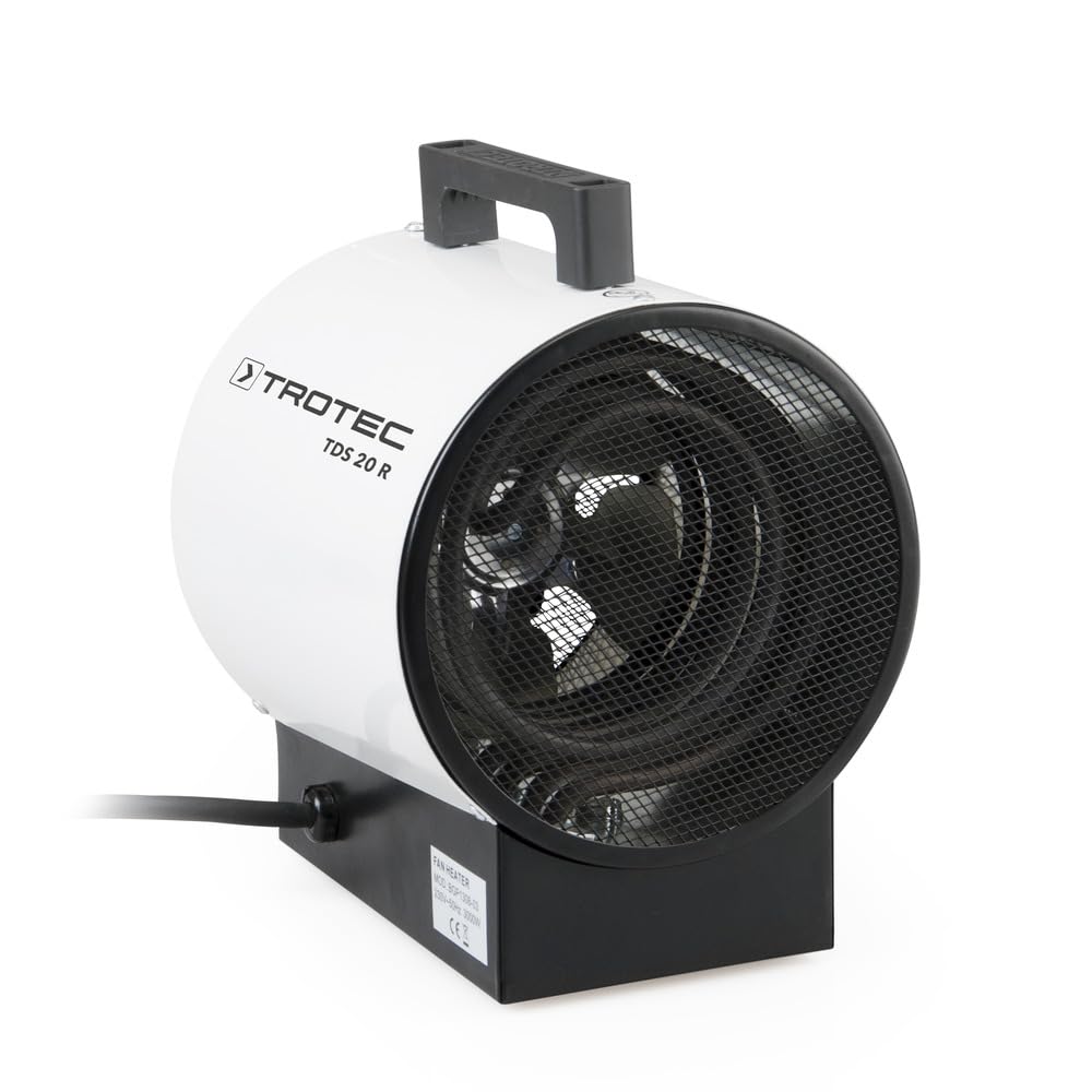 TROTEC Bauheizer TDS 20 R – Heizleistung 1,5 kW / 3 kW – Elektroheizer Luftmenge 411 m³/h – Heizlüfter für große Räume