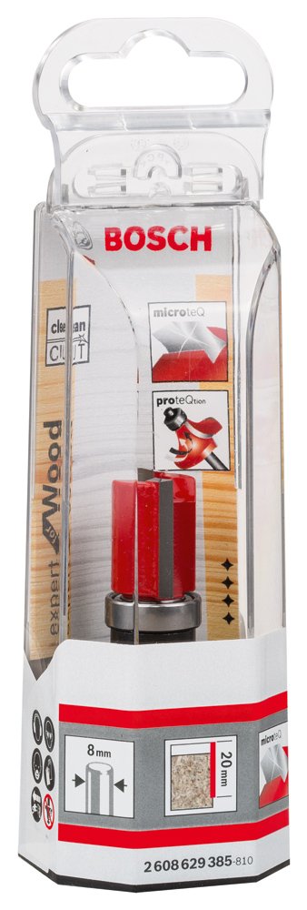 Bosch Accessories Professional Bündigfräser Expert for Wood (Holz und Laminat, Ø 16 mm, Arbeitslänge 20 mm, Gesamtlänge 60 mm, Zubehör Handfräse)