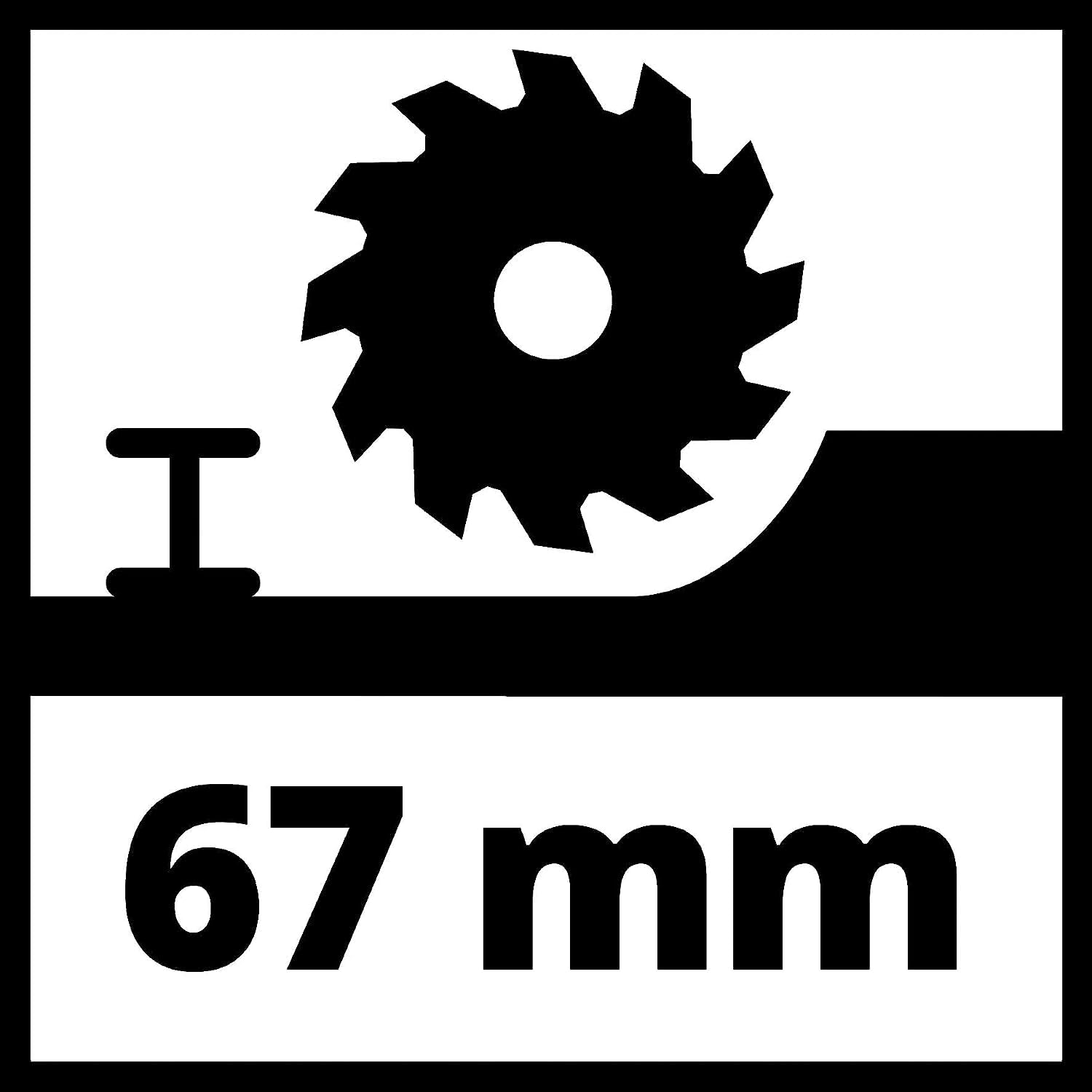 Einhell Handkreissäge TC-CS 1410 (1410 W, Sägeblatt Ø190 x Ø30 mm, max. Schnitttiefe 67 mm, Spaltkeil, Spindelarretierung, werkzeuglose Einstellung von Schnitttiefe und Neigungswinkel)