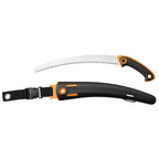 Fiskars Profi Handsäge für frisches Holz, Grobzahnung, Hochwertiges Stahl-Sägeblatt, Inklusive Aufbewahrungsköcher, Schwarz/Orange, Sägeblattlänge: 33 cm, SW-330, 1020199