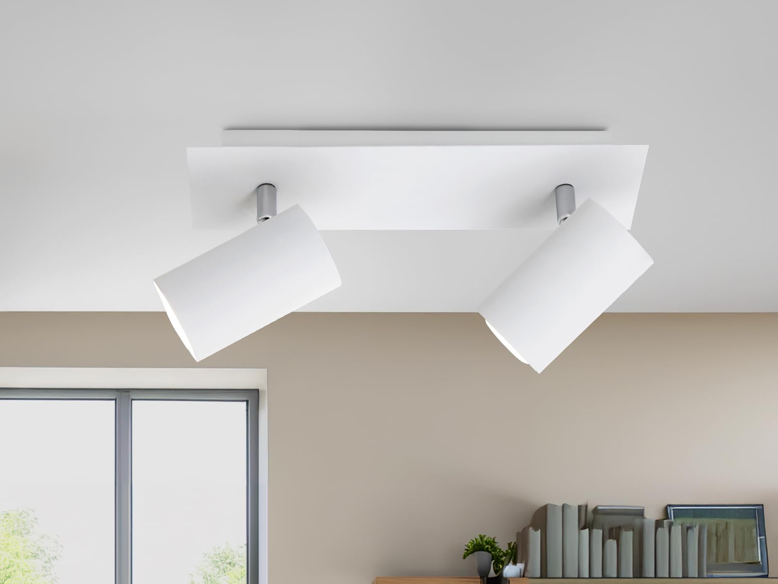 Trio Leuchten Balken in Metall weiß, Spotbalken 2-flammig, exklusiv 2xGU10, Länge: 30 cm 802400201