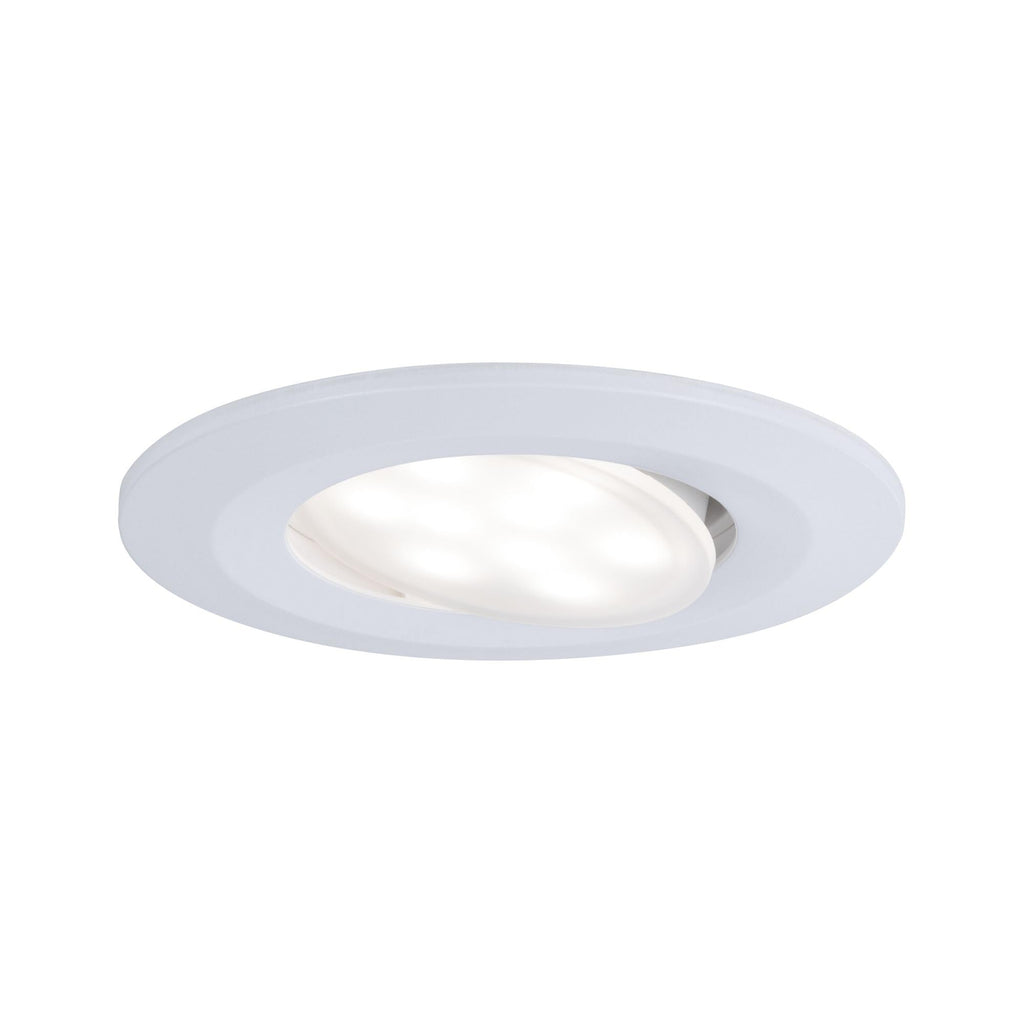 Paulmann 99931 LED Einbauleuchte Calla rund 3er Set incl 3x5.2 W IP65 dimmbar Einbaustrahler Weiß matt Schranklicht Kunststoff Einbaulampe 4000K