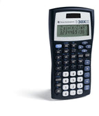 Texas Instruments TI-30 XIIS Schulrechner (zweizeilig, Solar- und Batteriebetrieb) Dunkelblau