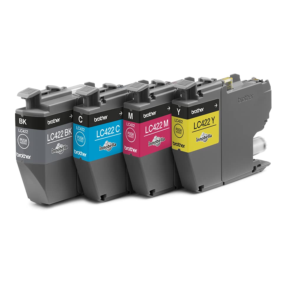 Brother Original LC-422VAL Tintenpatronen Value Pack für Brother MFC-J5340DW, MFC-J5345DW, MFC-J5740DW, MFC-J6540DW, MFC-J6940DW (bestehend aus 4 Tintenpatronen: Schwarz, Cyan, Magenta, Gelb)