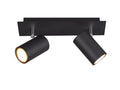 Trio Leuchten Deckenleuchte Marley 802400232, Metall Schwarz matt, Spotbalken 2-flammig, exkl. 2 x GU10