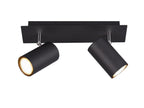 Trio Leuchten Deckenleuchte Marley 802400232, Metall Schwarz matt, Spotbalken 2-flammig, exkl. 2 x GU10
