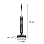 Rowenta X-Clean 4 kabelloser Nass- und Trockenstaubsauger, 2-in-1 Reinigung, 50 Min. Leistung, intelligente Schmutzerkennung, Selbstreinigungssystem, Dunkelgrau, GZ5037WO