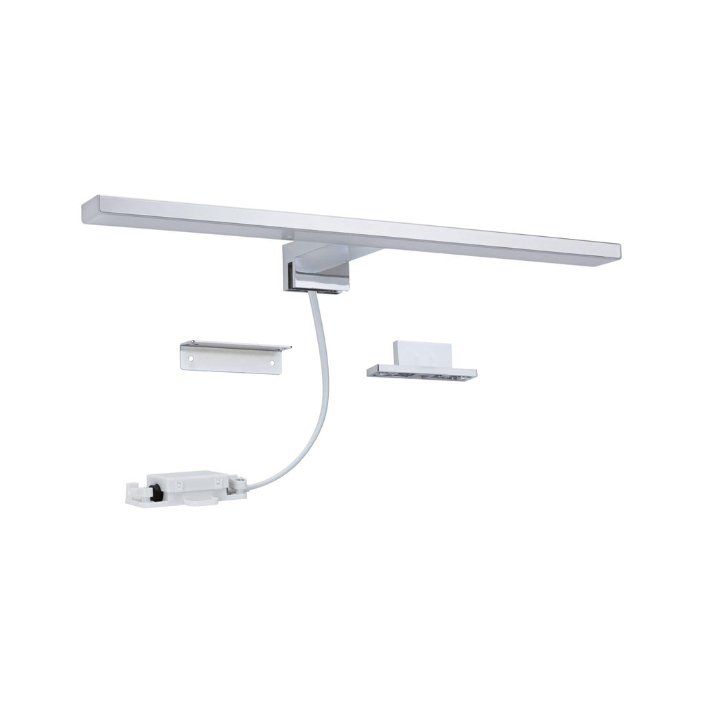 Paulmann HomeSpa LED Spiegelleuchte Evie, IP44, 8W=75W, Chrom, 610 lm, 3.000K, Warmweiß