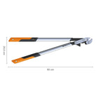 Fiskars PowerGearX Amboss-Getriebeastschere für trockenes und hartes Holz, Antihaftbeschichtet, Gehärteter Präzisionsstahl, Länge: 80 cm, Schwarz/Orange, LX99-L, 1020189