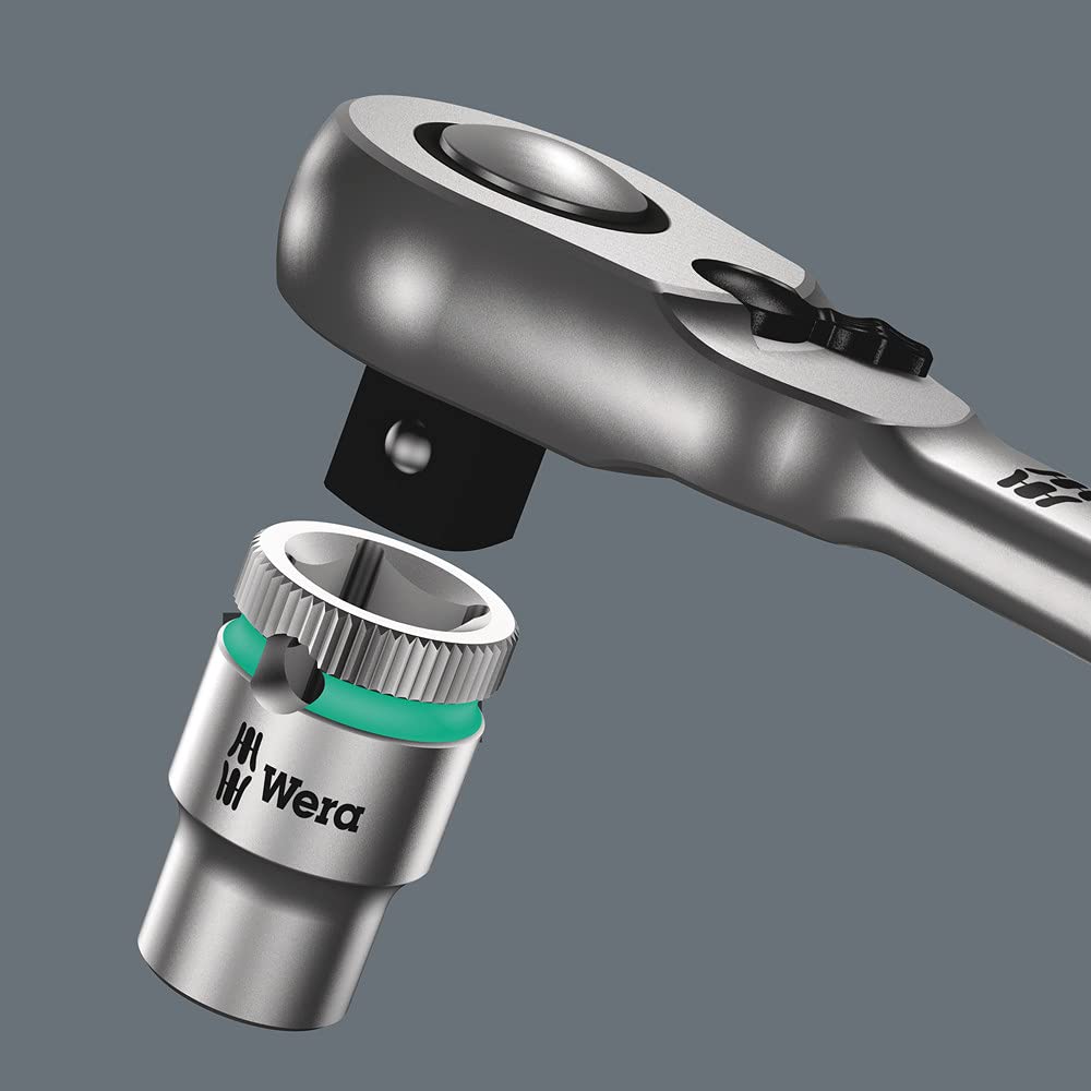 Wera 05004034001 8004 B Zyklop Metal-Knarre mit Umschalthebel mit 3/8Zoll-Antrieb , 3/8 Zoll x 222.0 mm