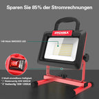 HYCHIKA LED Baustrahler 100W, LED Strahler 12000 LM 6500K, 2 Modes Adjustable Brightness, 360° Degree Rotation Wasserdichtes IP65 Arbeitsleuchter Drehbar, 2 m Kabel mit Stecker für Werkstatt Baustelle
