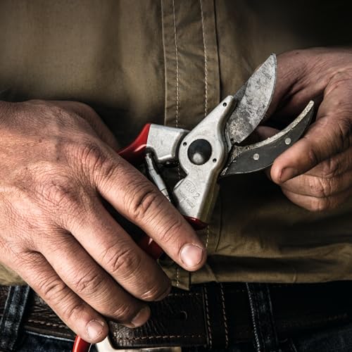 FELCO 2 professionelle Bypass-Gartenschere für Rechtshänder, 41 mm gehärtete Stahlklinge, geschmiedete Aluminiumgriffe, robustes Werkzeug für mittelgroße bis große Hände, 25 mm Schnitt, Swiss Made