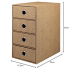 Rössler SOHO 4er Schubladenbox aus Papier | Büro Organizer Schreibtisch | Schubladen Organizer Büro Zubehör & Bürobedarf | Schreibtisch Organizer Box | 18 x 25 x 32 cm | 1 Stück | Farbe: Haselnuss