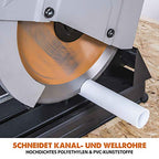 Evolution R355CPS Kappsäge Kapp-Zug-Gehrungssäge 2200 W | inkl. Ø 355 mm HM-Sägeblatt Multi-Material-Schneiden Holz, Aluminium, Stahl, Kunststoff | Schnittleistung von 120 x 120 mm | 0-45˚ Gehrung