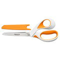 Fiskars Razor Edge Stoffschere, Länge: 20,7 cm, Rostfreie Stahl-Klinge/Kunststoff-Griffe, Weiß/Orange, 1070078