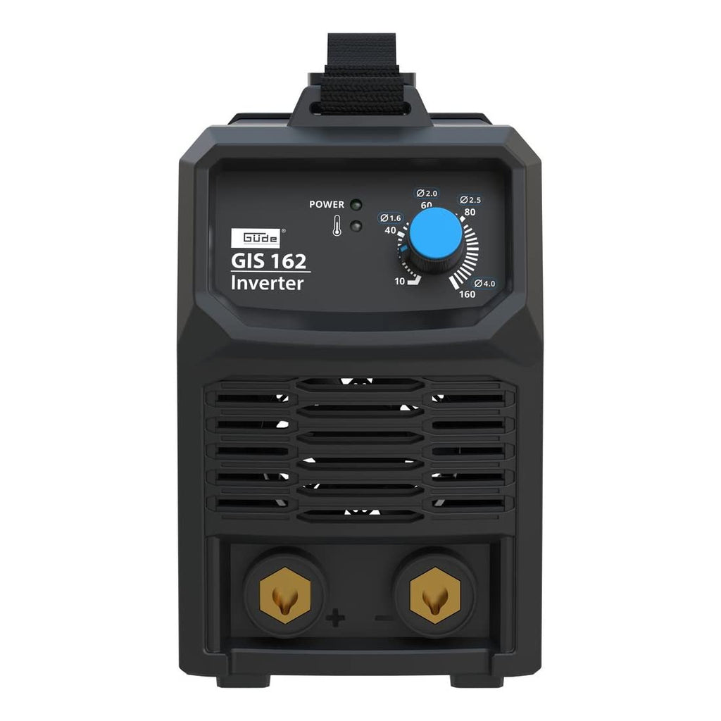 Güde Inverter Schweißgerät GIS 162 (230 V, 15,5 W Leerlaufleistung, 5,0 kVA max. Netzleistung, 10-160 A Regelbereich Schweißstrom, inkl. Elektrodenhalter, Masseklemme, Schlackenhammer & Schweißschild)