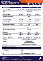 NEMAXX® P9 Pelletofen 11 kW bis 220m³ – Elektrokamin mit ECO-Modus,Wi-Fi Ready,Wochen-Timer & Überhitzungsthermostat für effizientes Heizen – Schwarz