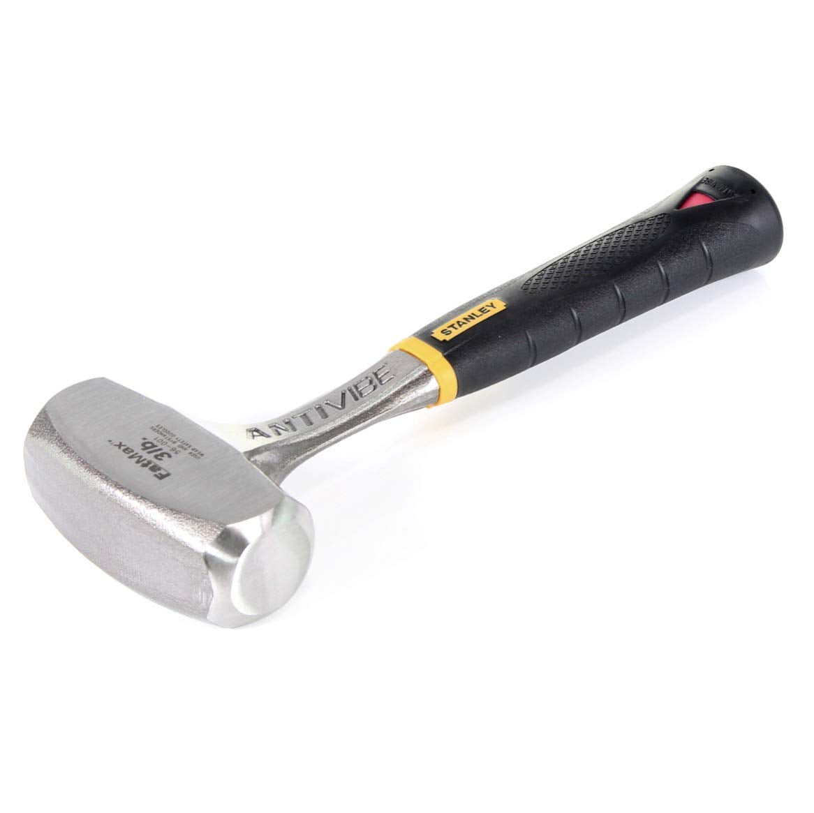 Stanley Fäustel Antivibe, Vibrationsdämpfung, Stahlstiel, thermoplastischer Gummigriff, Kopflänge 100mm, 1-56-001