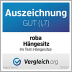 roba Hängesessel für Kinder - Verstellbar von Schaukelliege zu Schaukelsitz - Indoor / Outdoor - bis ca. 6 Jahre / 30 kg - Rot