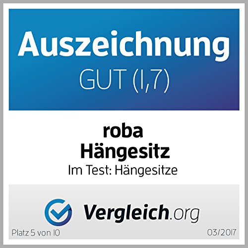roba Hängesessel für Kinder - Verstellbar von Schaukelliege zu Schaukelsitz - Indoor / Outdoor - bis ca. 6 Jahre / 30 kg - Rot