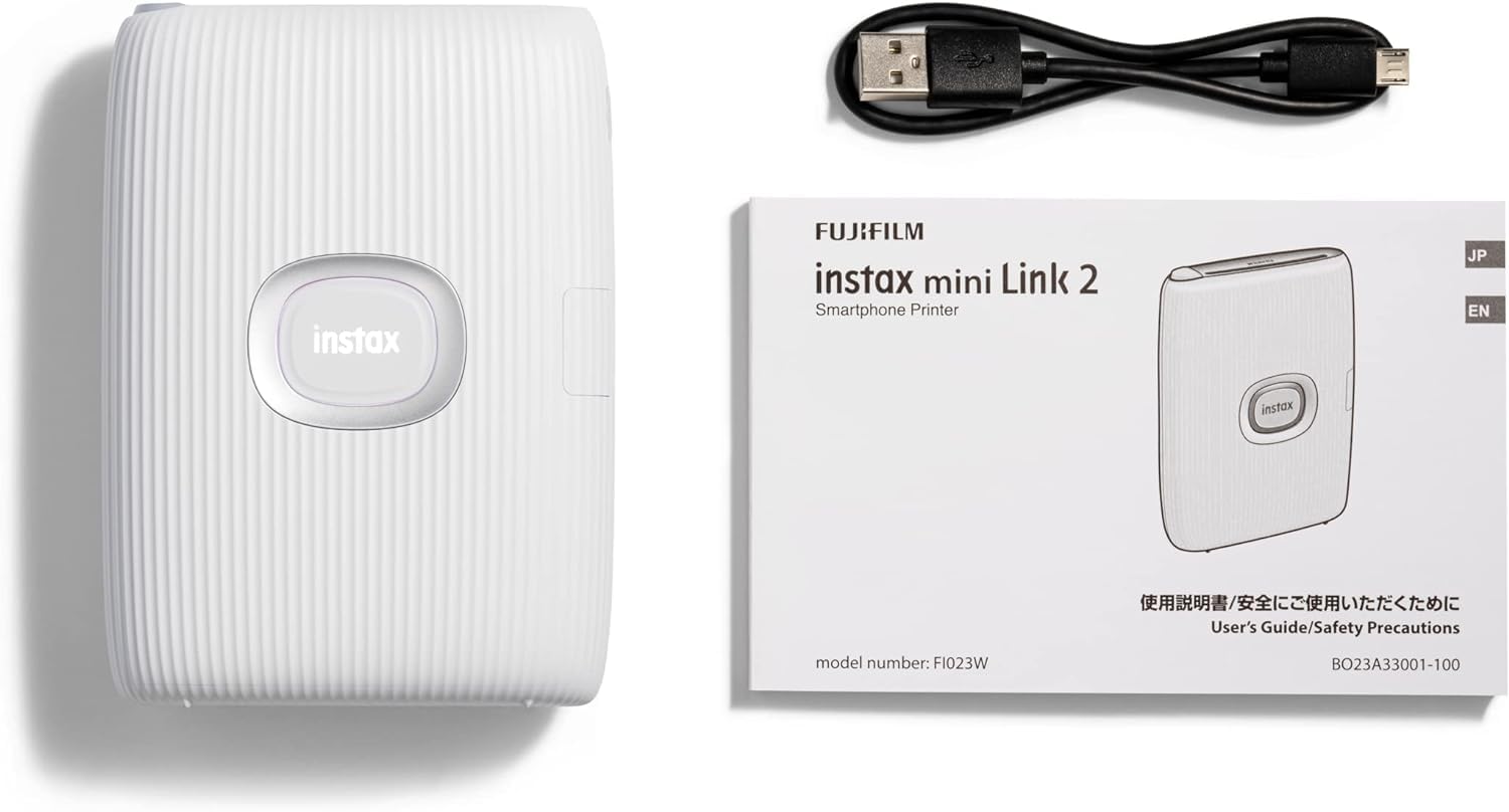 INSTAX Mini LINK2 Smartphone Printer, Clay White, Kompakt