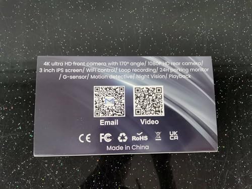 SIGRILL 4K/2K+1080P Dashcam Auto Vorne Hinten,WiFi Dash Cam mit 64GB SD Karte, Dasch-cam Auto Nachtsicht, 170°Weitwinkel WDR, 24/7 Parküberwachung Funktionalität, G-Sensor, Loop-Aufnahme, Max 256GB