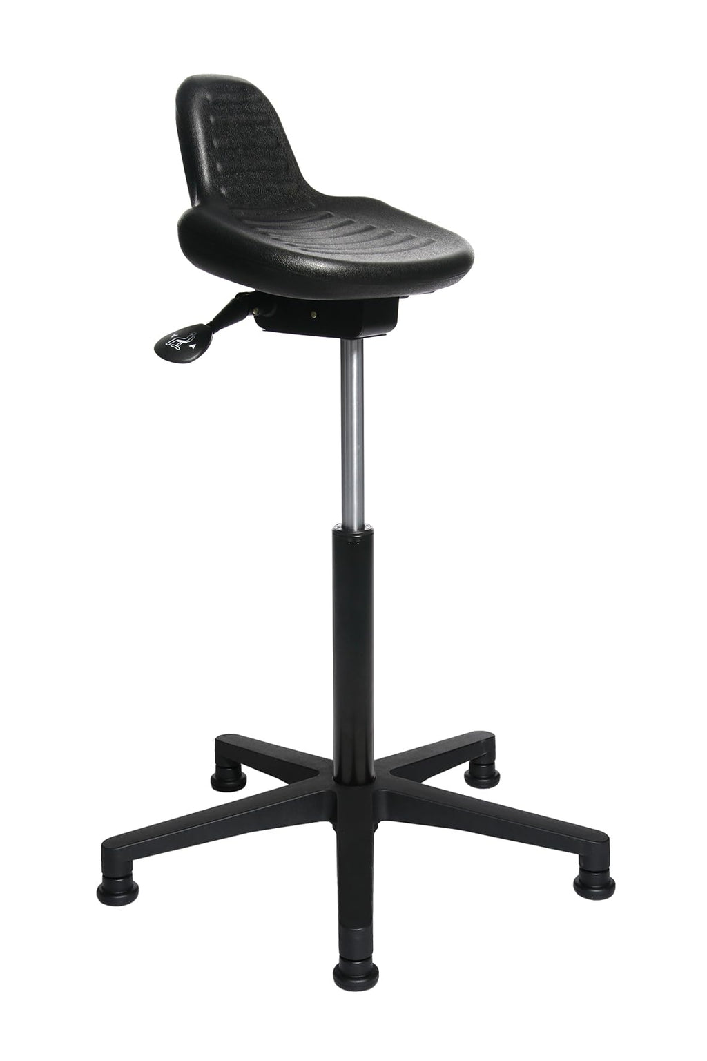 Topstar 70590-0 STANDSTAR, Stehhocker, Arbeitshocker, Stehhilfe, Neigeverstellung, höhenverstellbar, Kunststoff, schwarz, 55 - 81/ 35/ 25 cm