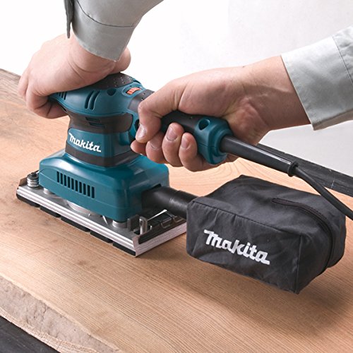 Makita Werkzeug GmbH BO3711J Schwingschleifer 190 W im Makpac, Schwarz, Blau, (L x B x H) 253 x 92 x 154 mm
