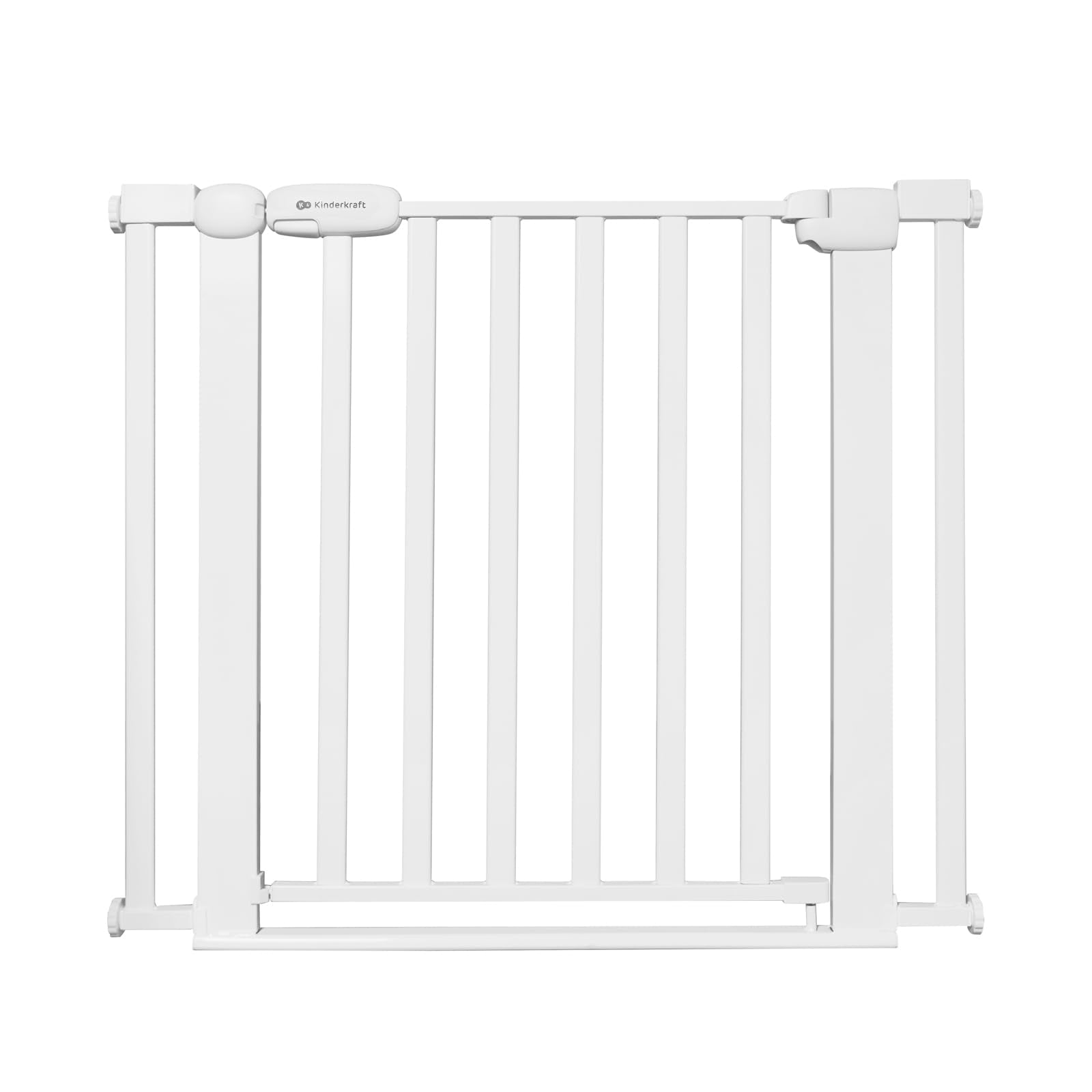 Kinderkraft Lock&GO Treppenschutzgitter Ohne Bohren, Türschutzgitter, Kinderschutzgitter, von 75 bis 103 cm, 90 Grad öffnen, doppelte Verriegelung, Weiß