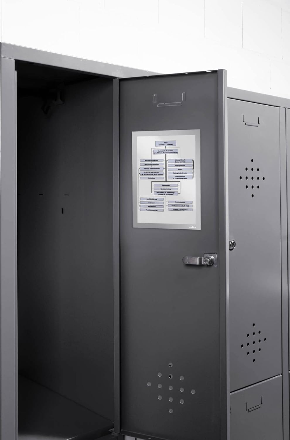 Durable Info-Rahmen Duraframe Magnetic (A4, Magnetrahmen für metallische Oberflächen) 5 Stück, silber, 486923