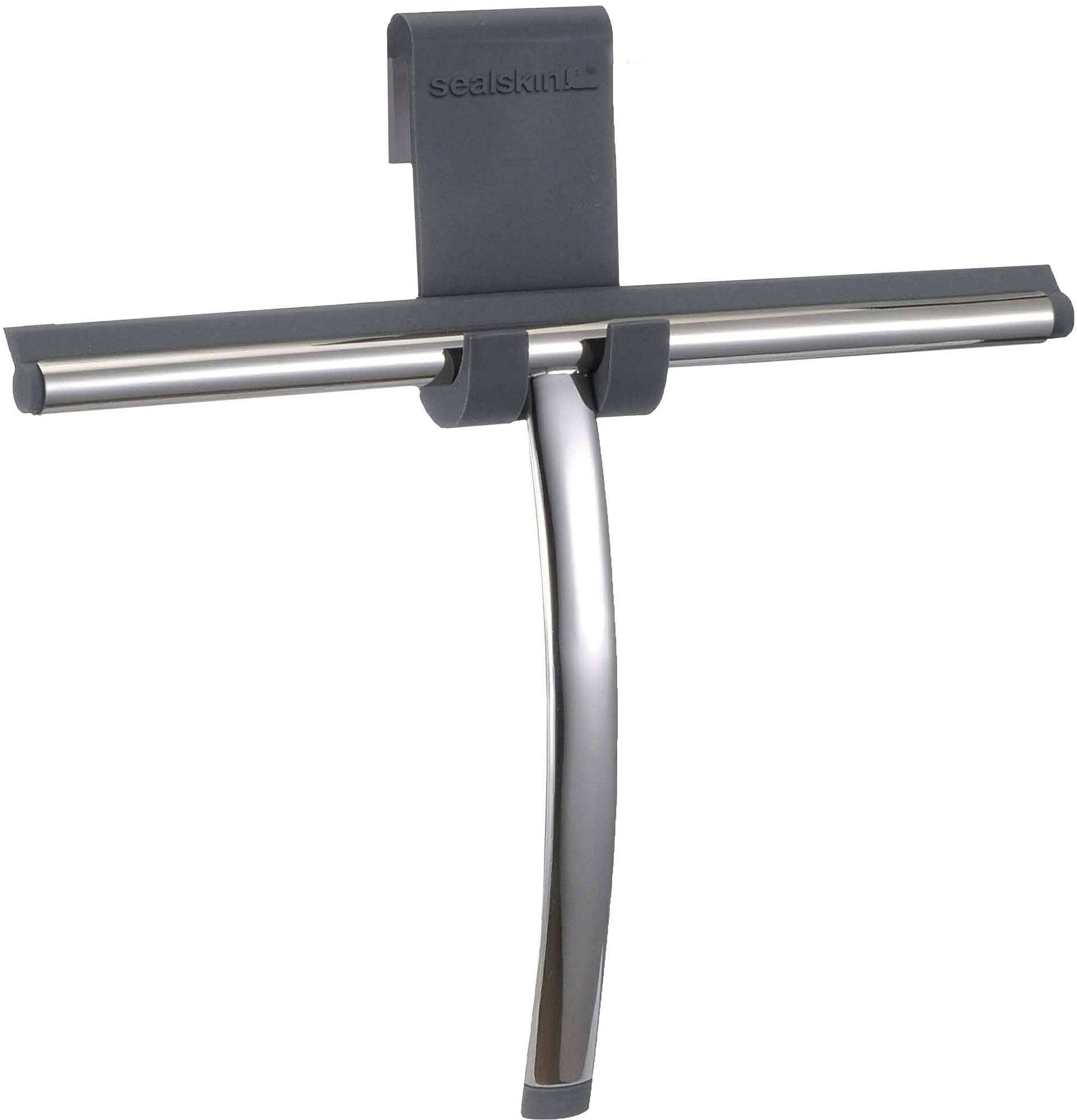 Sealskin Duschabzieher Deluxe, Glaswischer inklusive flexiblem Halter, Edelstahl poliert